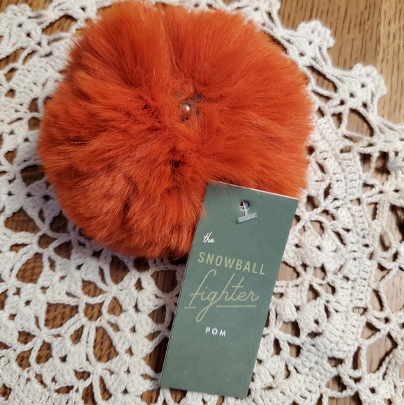 Rare! - Anthropologie Pick-a-pom Short fur Pom - reddish-orange - Picture 4 of 9